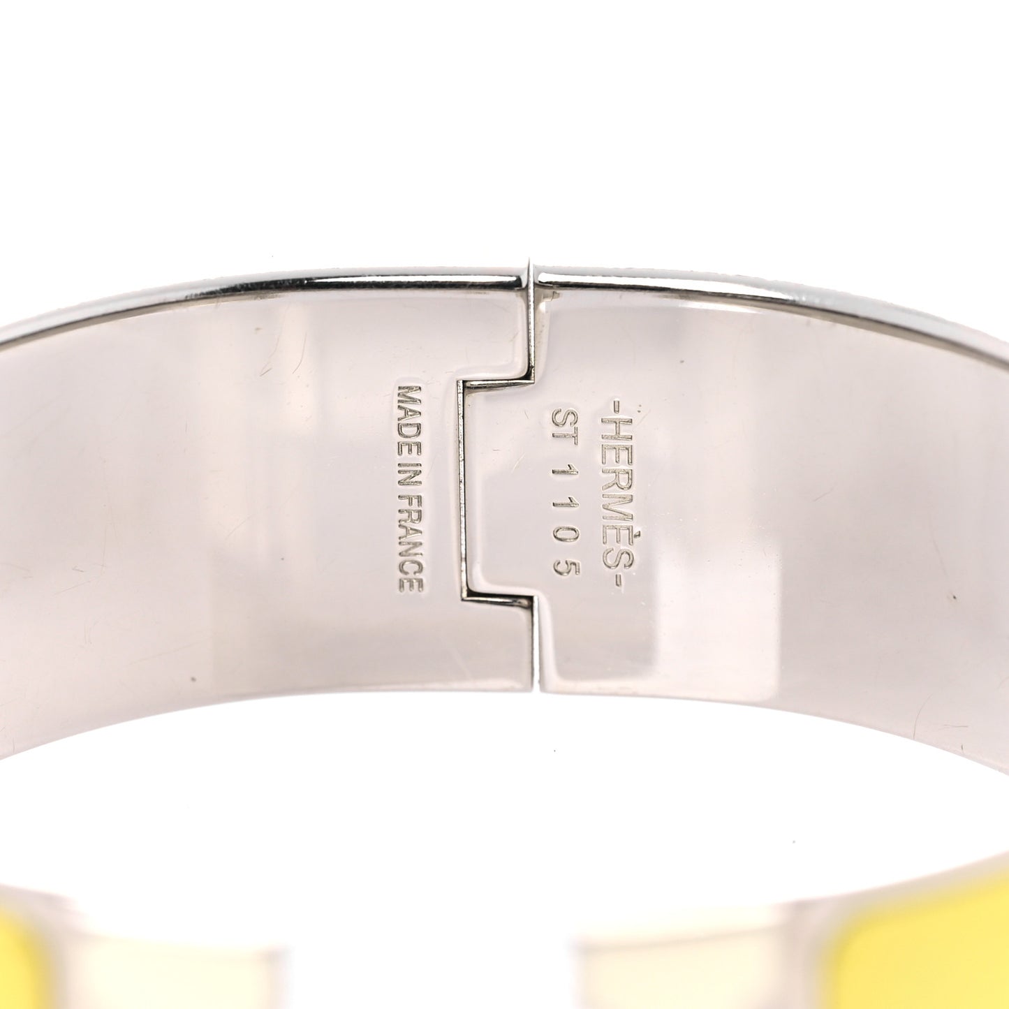 Enamel Wide Clic Clac H Bracelet PM Jaune Soleil