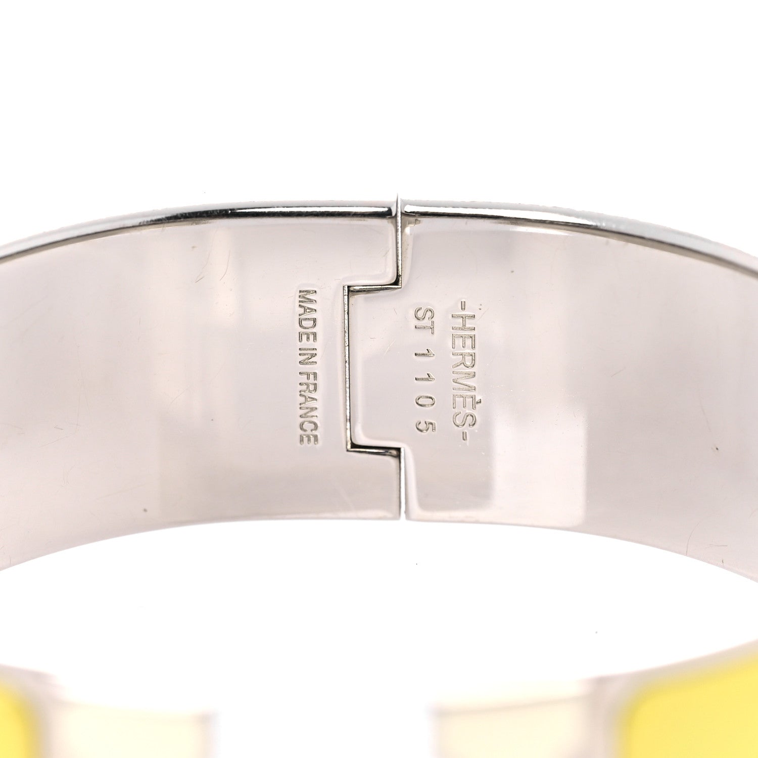 Hermes Enamel Wide Clic Clac H Bracelet PM Jaune Soleil 4 of 4
