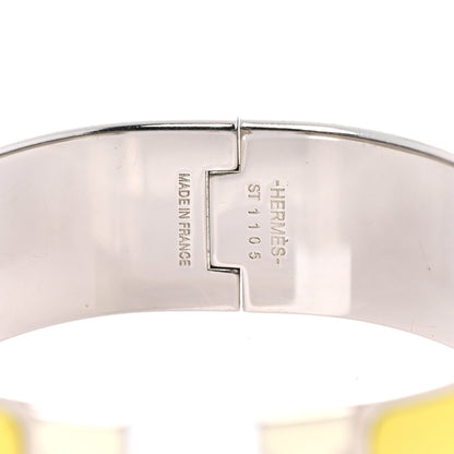 Hermes Enamel Wide Clic Clac H Bracelet PM Jaune Soleil 4 of 4
