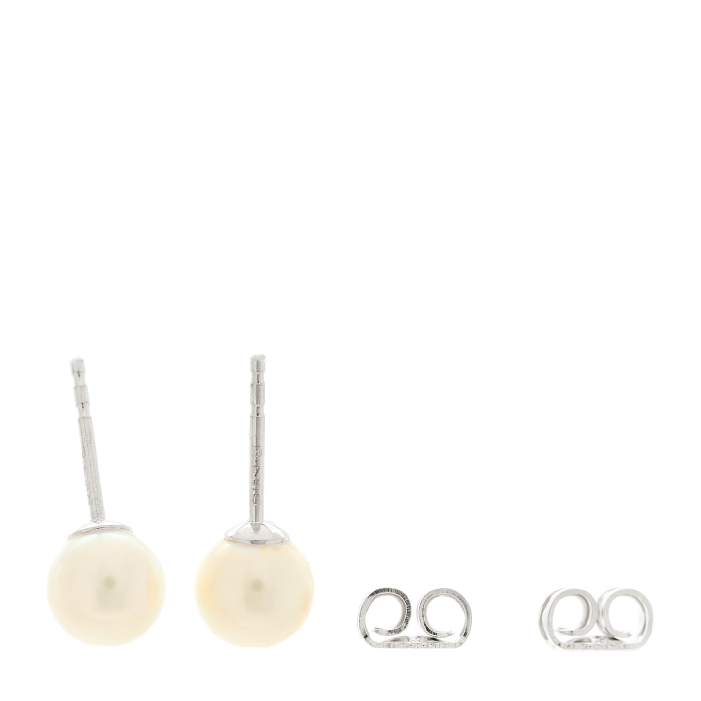 18K White Gold 6.5-7mm Akoya Pearl Stud Earrings