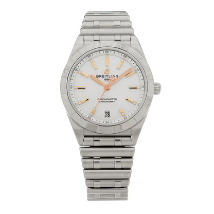 Breitling Stainless Steel Diamond Mother of Pearl 36mm Chronomat Automatic Watch A10380 1 of 5