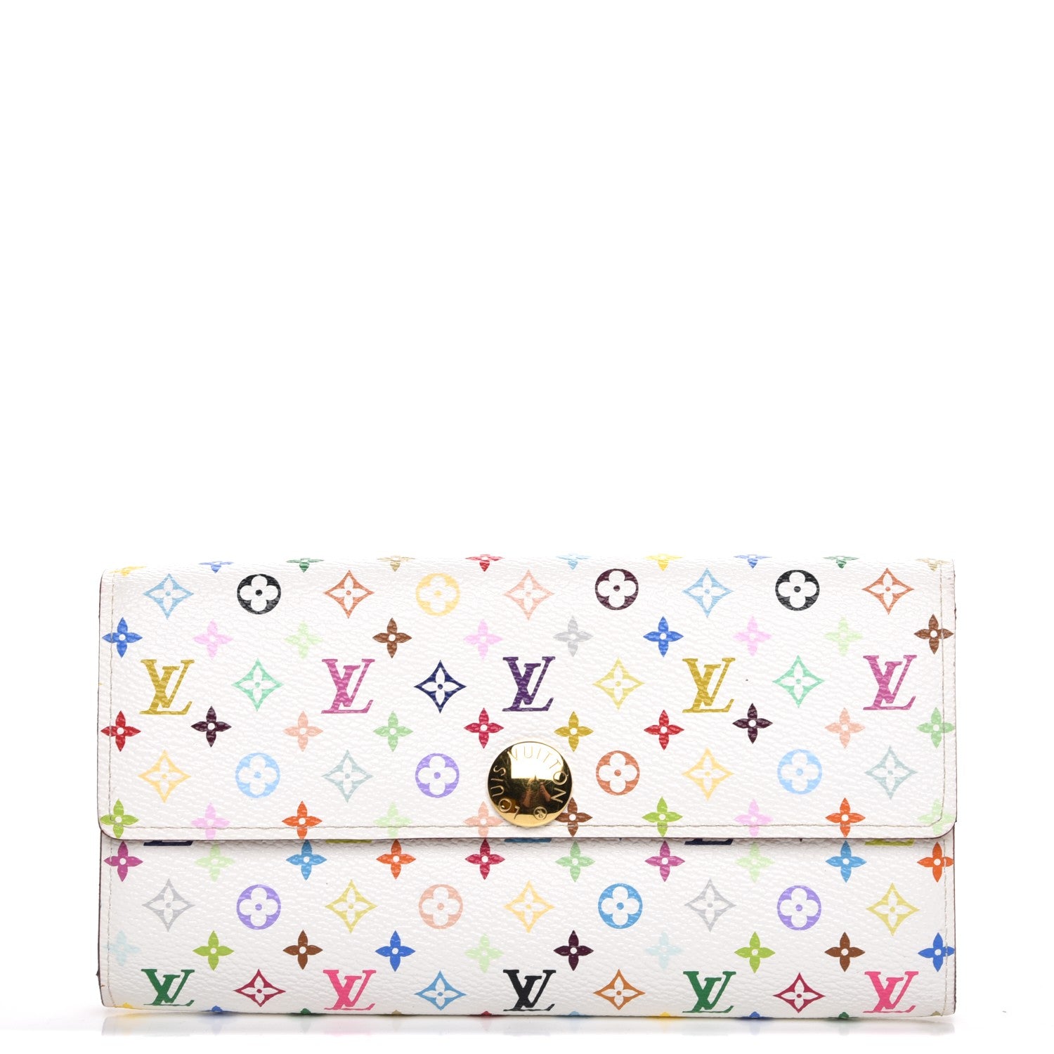 Louis Vuitton Monogram Multicolor Sarah Wallet White 1 of 7