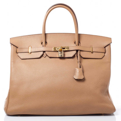 Hermes Taurillon Clemence Birkin 40 Tabac Camel 1 of 11