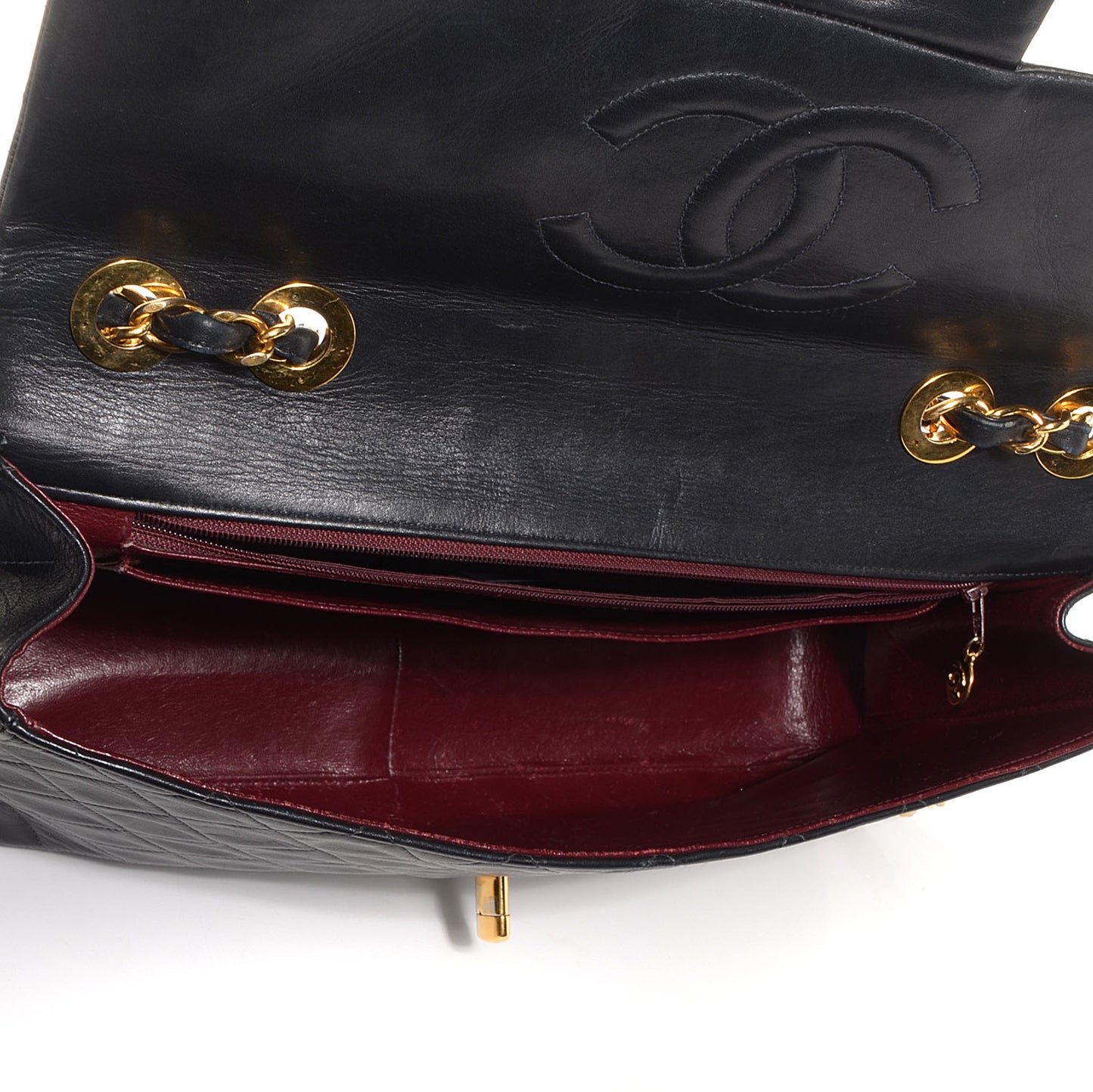 Lambskin XL Jumbo Flap Black
