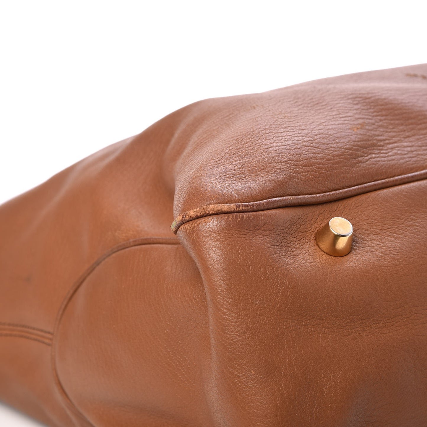 Calfskin Top Handle Tote Tan