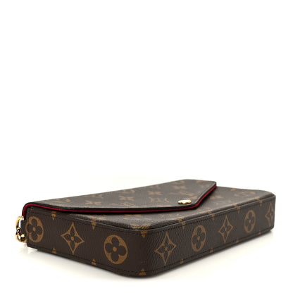 Louis Vuitton Monogram Pochette Felicie Chain Wallet Fuchsia 5 of 14