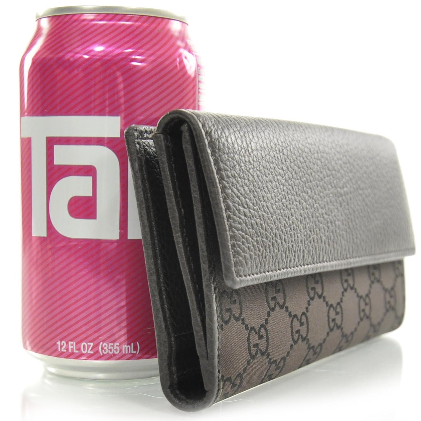 Monogram Nylon Leather Continental Wallet Brown