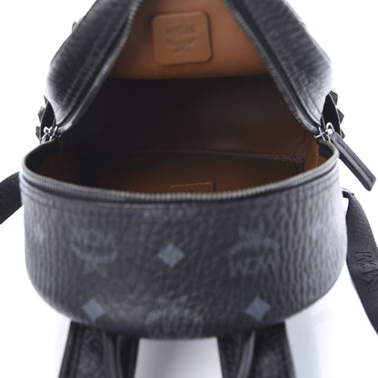 MCM Visetos Side Stud Mini Stark Backpack Black 4 of 9