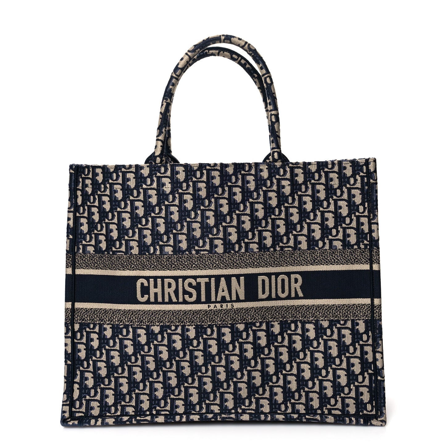 Oblique Book Tote Blue Multicolor