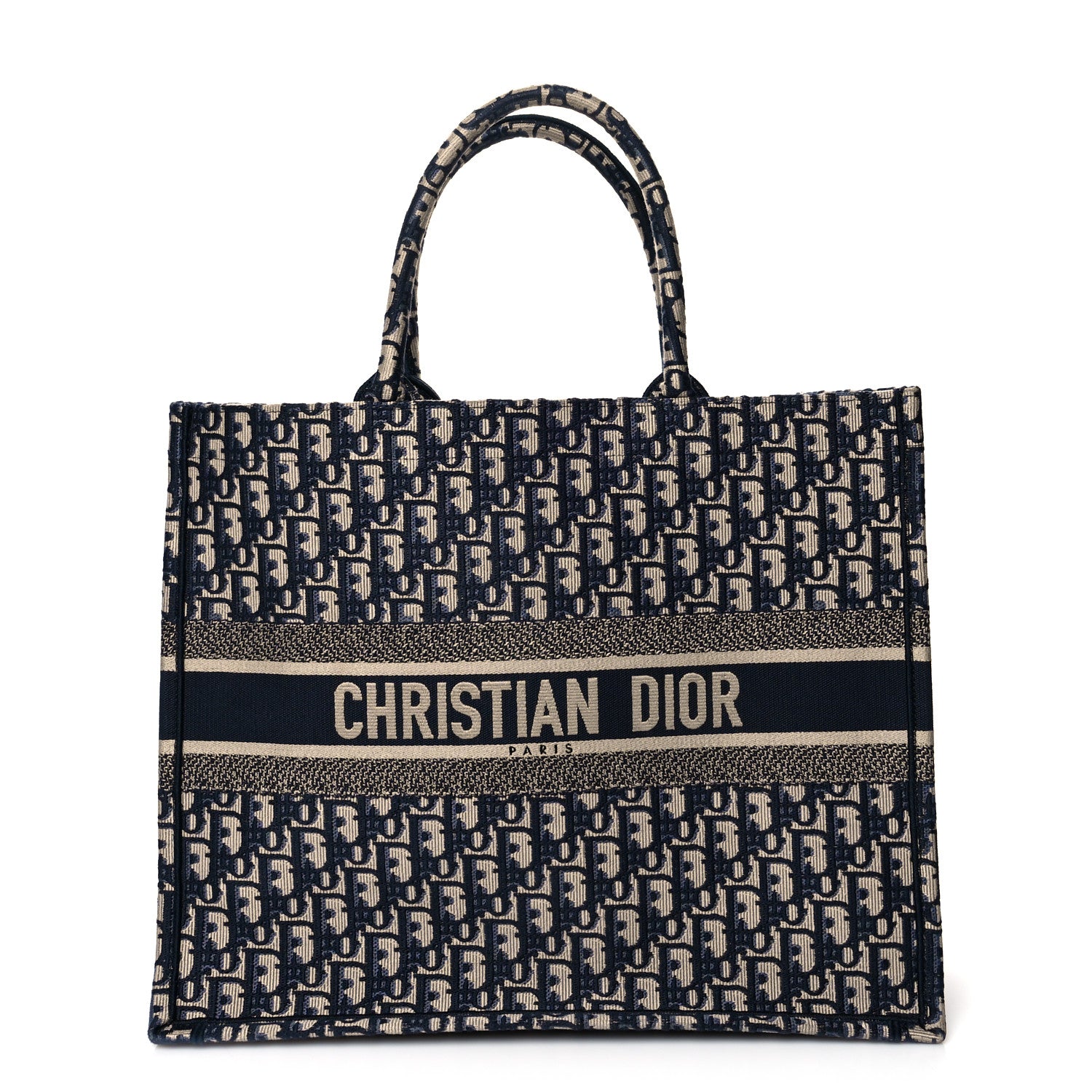 Christian Dior Oblique Book Tote Blue Multicolor 1 of 12