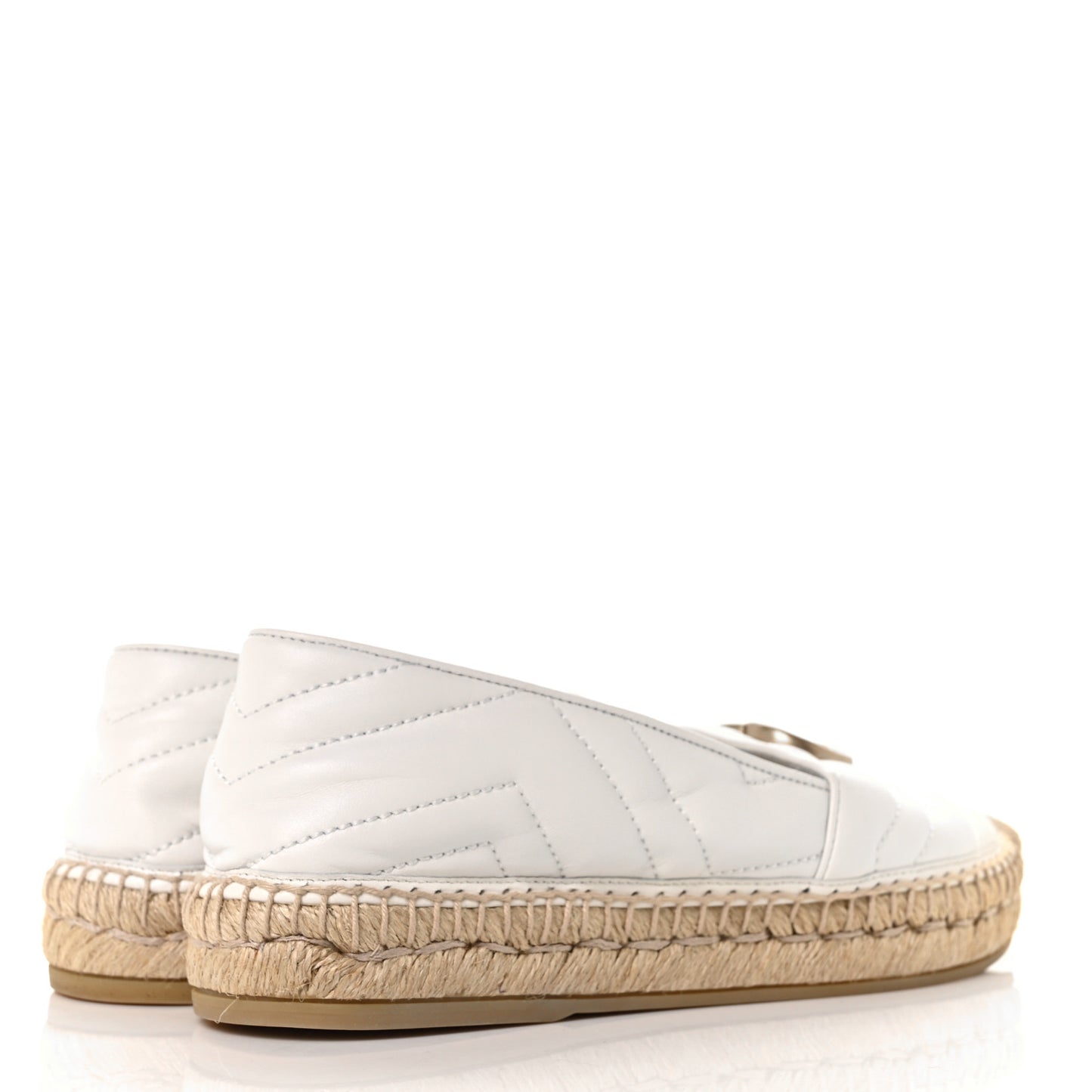 Nappa Matelasse GG Marmont Espadrilles 37 Great White