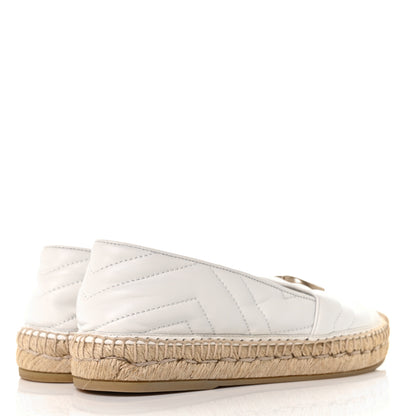 Gucci Nappa Matelasse GG Marmont Espadrilles 37 Great White 4 of 9