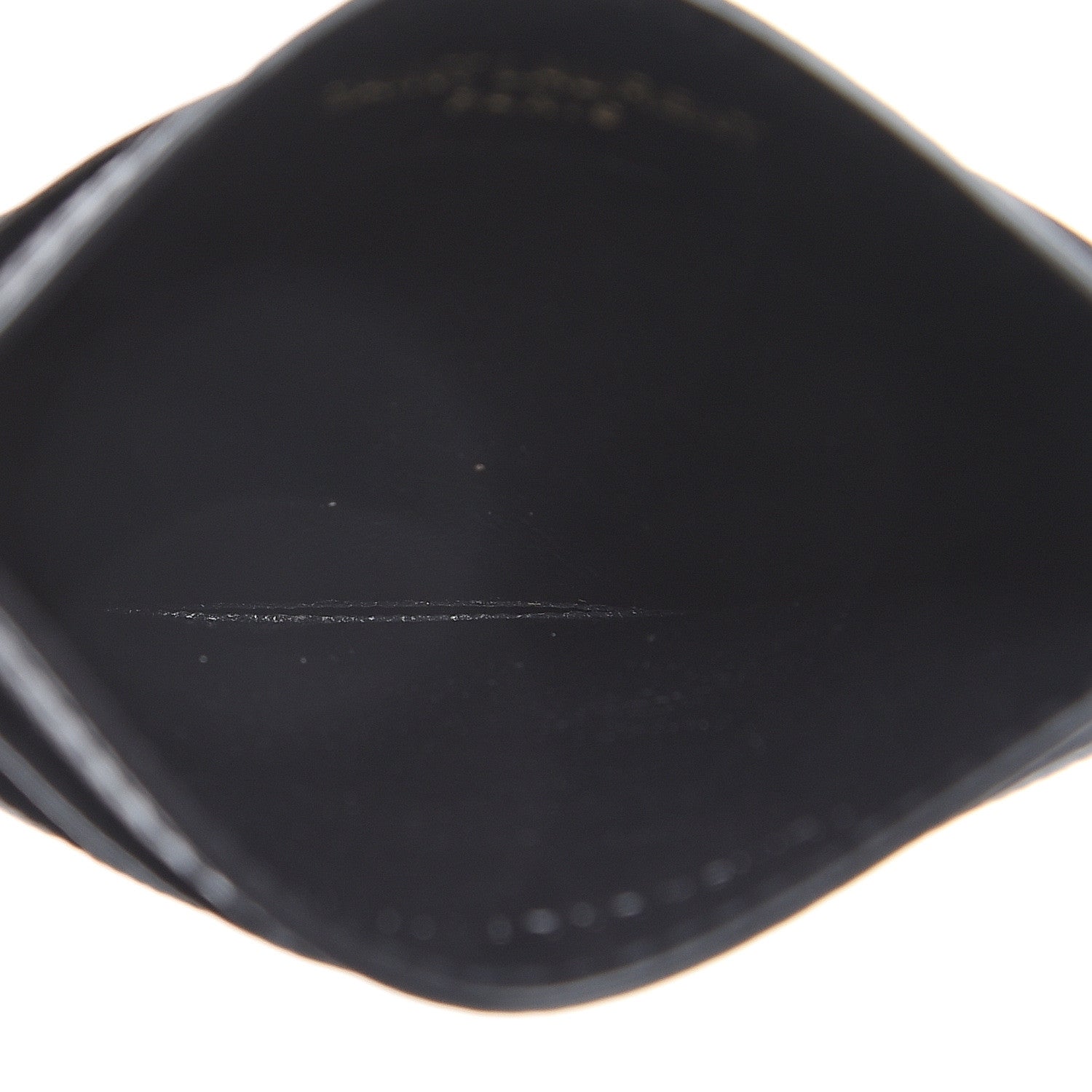 Saint Laurent Grain De Poudre Matelasse Chevron Monogram Credit Card Case Black 4 of 5