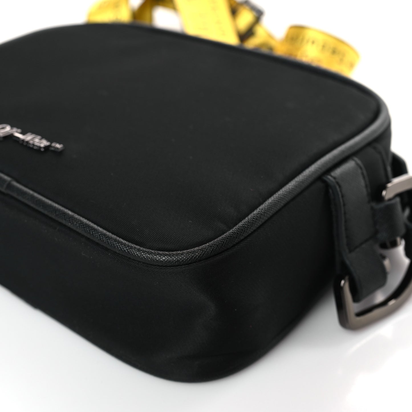 Nylon Logo Print Crossbody Bag Black