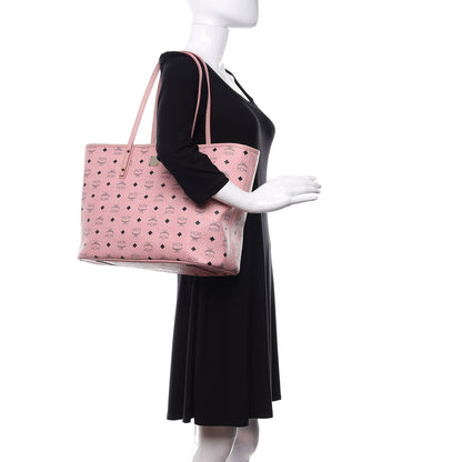 MCM Visetos Medium Anya Shopper Tote Soft Pink 2 of 10