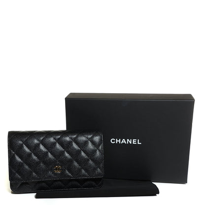 Chanel Caviar Quilted Wallet On Chain WOC Black 5 of 9