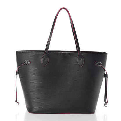 Louis Vuitton Epi Neverfull MM Black Hot Pink 3 of 15