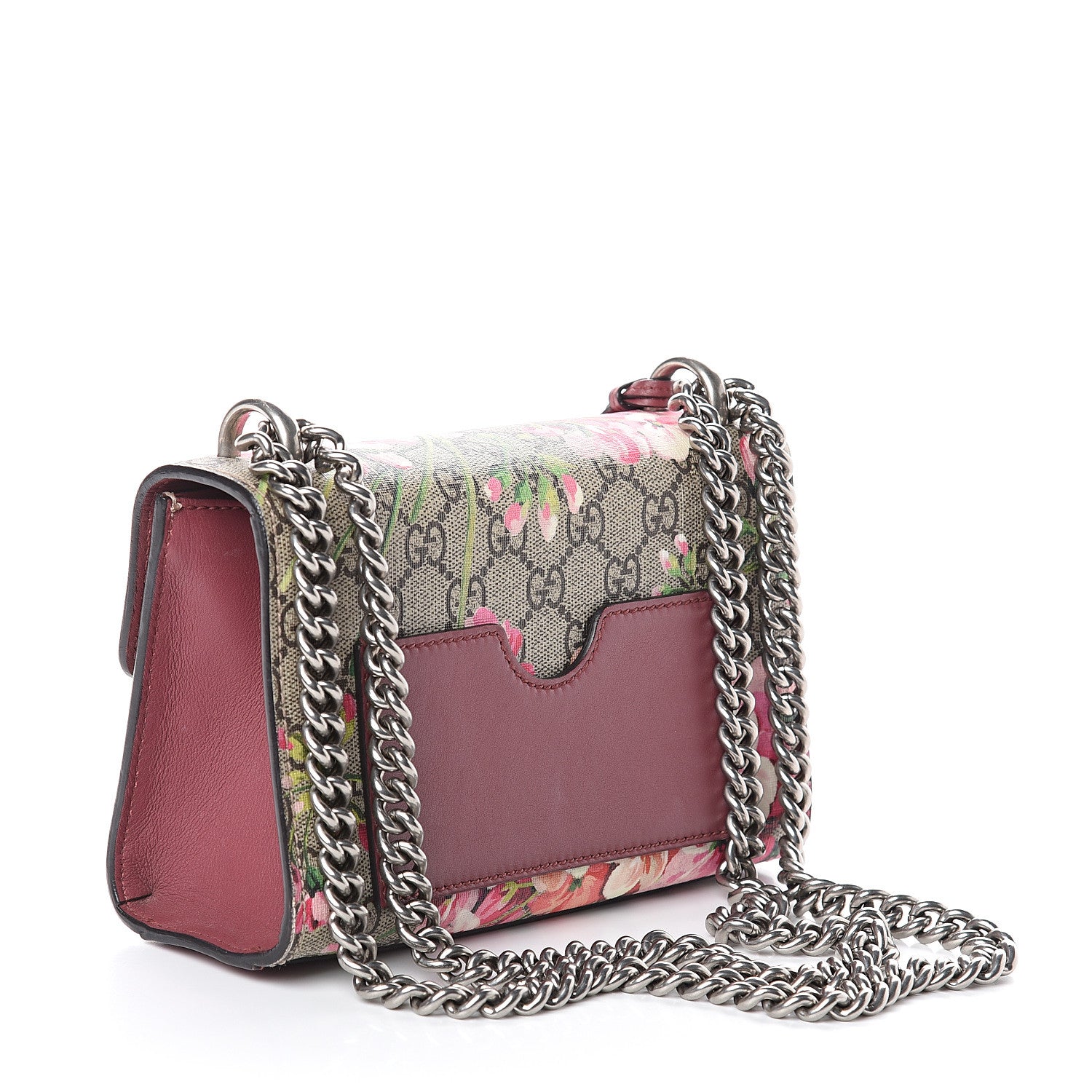 Gucci GG Supreme Monogram Blooms Small Padlock Shoulder Bag Beige Multicolor Dry Rose 2 of 7