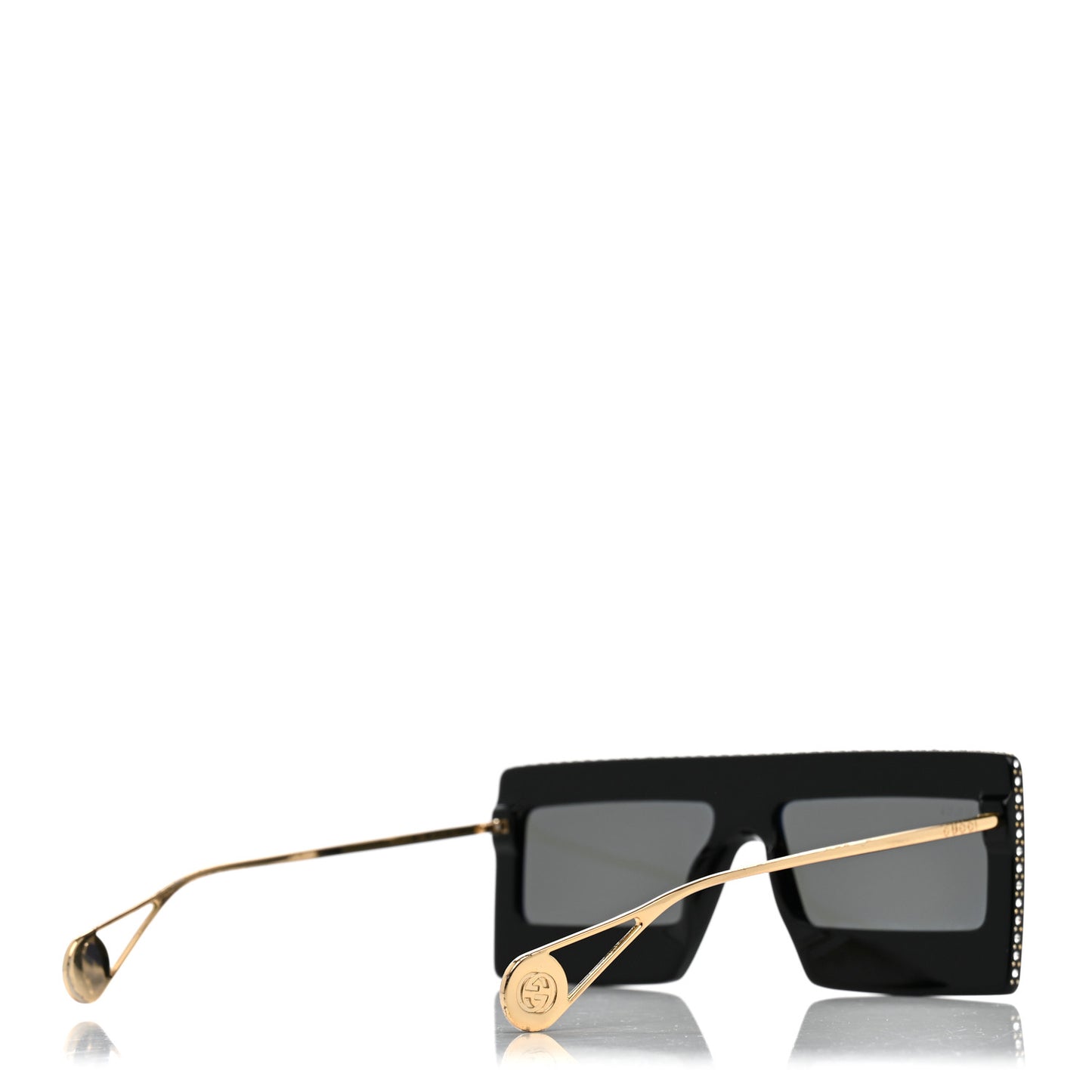 Acetate Crystal Mask-Frame Sunglasses GG0431S Black