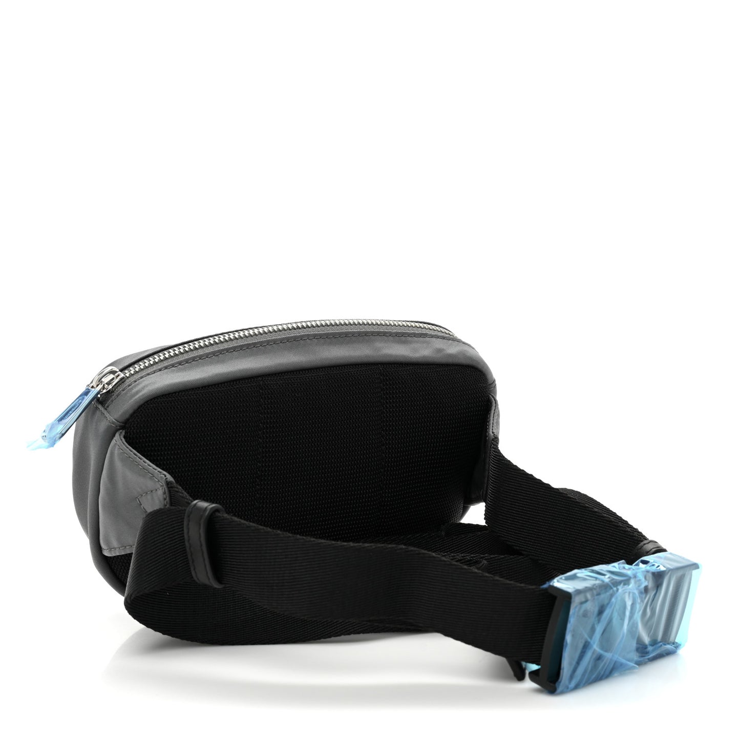 Econyl Logo Print Small Cannon Bum Bag Charcoal Grey