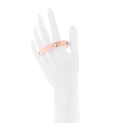 Louis Vuitton Brass Monogram Nanogram Cuff S Pink Gold 2 of 8