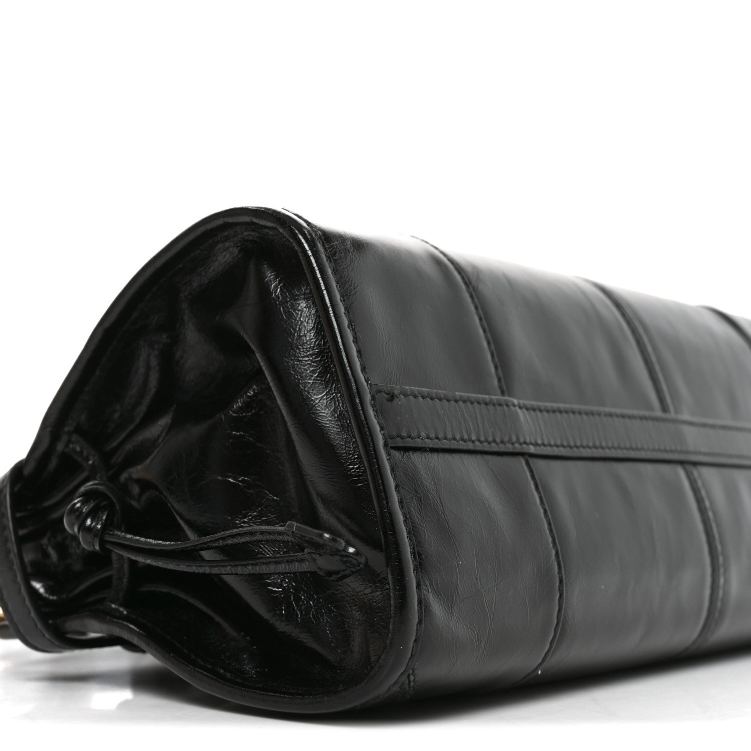 Prada Soft Lux Calfskin Triangle Medium Bonnie Shoulder Bag Black 7 of 8