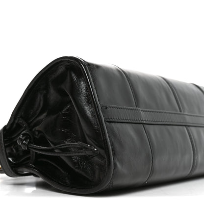Prada Soft Lux Calfskin Triangle Medium Bonnie Shoulder Bag Black 7 of 8