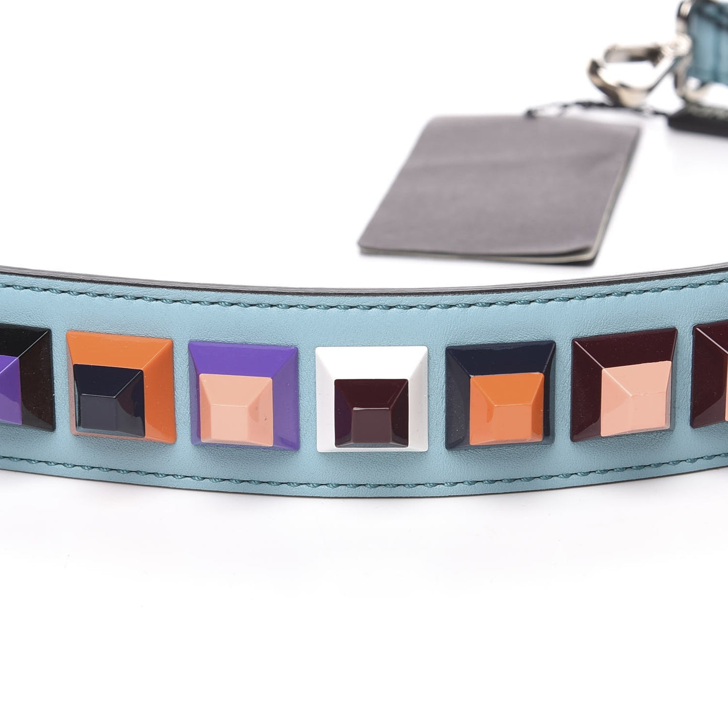 Vitello Dolce Plexiglass Bi-Color Studded Strap You Lagun Bordeaux Multicolor