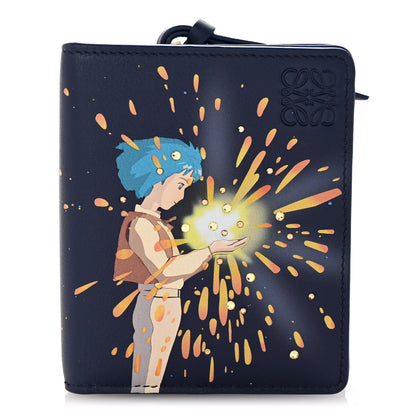 Loewe X HOWL'S MOVING CASTLE Classic Calfskin Magical Sky Compact Zip Wallet Marine 1 of 9