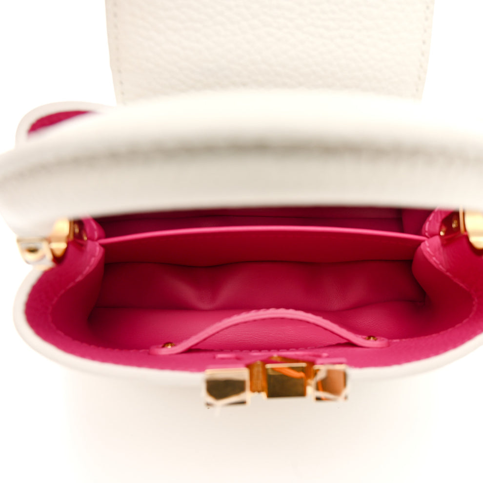 Louis Vuitton Taurillon Capucines Capushell Mini White 1803580 ...