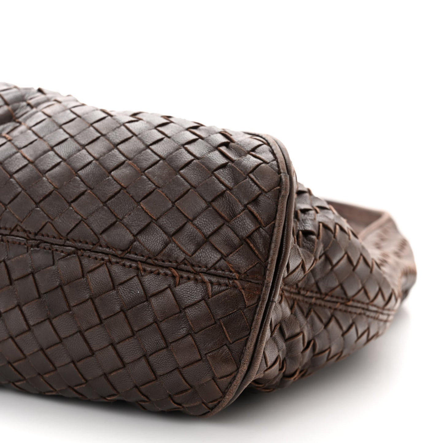 Nappa Intrecciato Ball Hobo Ebano