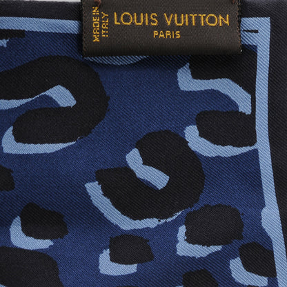 Louis Vuitton Silk Leopard Bandeau Blue 4 of 5