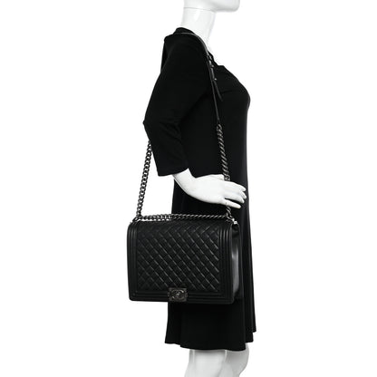 Chanel Caviar Quilted Large Boy Flap Black 2 of 10