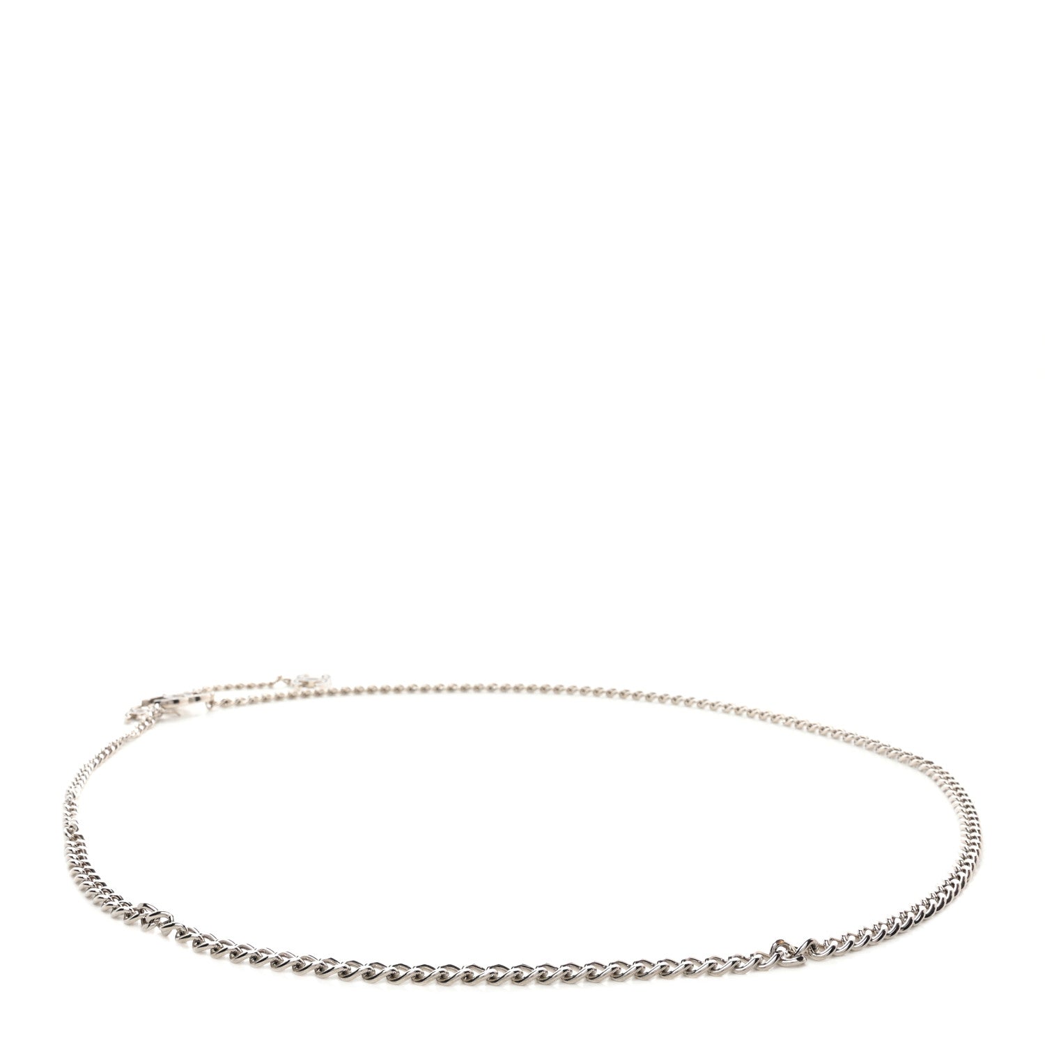 Chanel Enamel CC Chain Logo Belt Silver Black 2 of 3