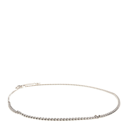 Chanel Enamel CC Chain Logo Belt Silver Black 2 of 3