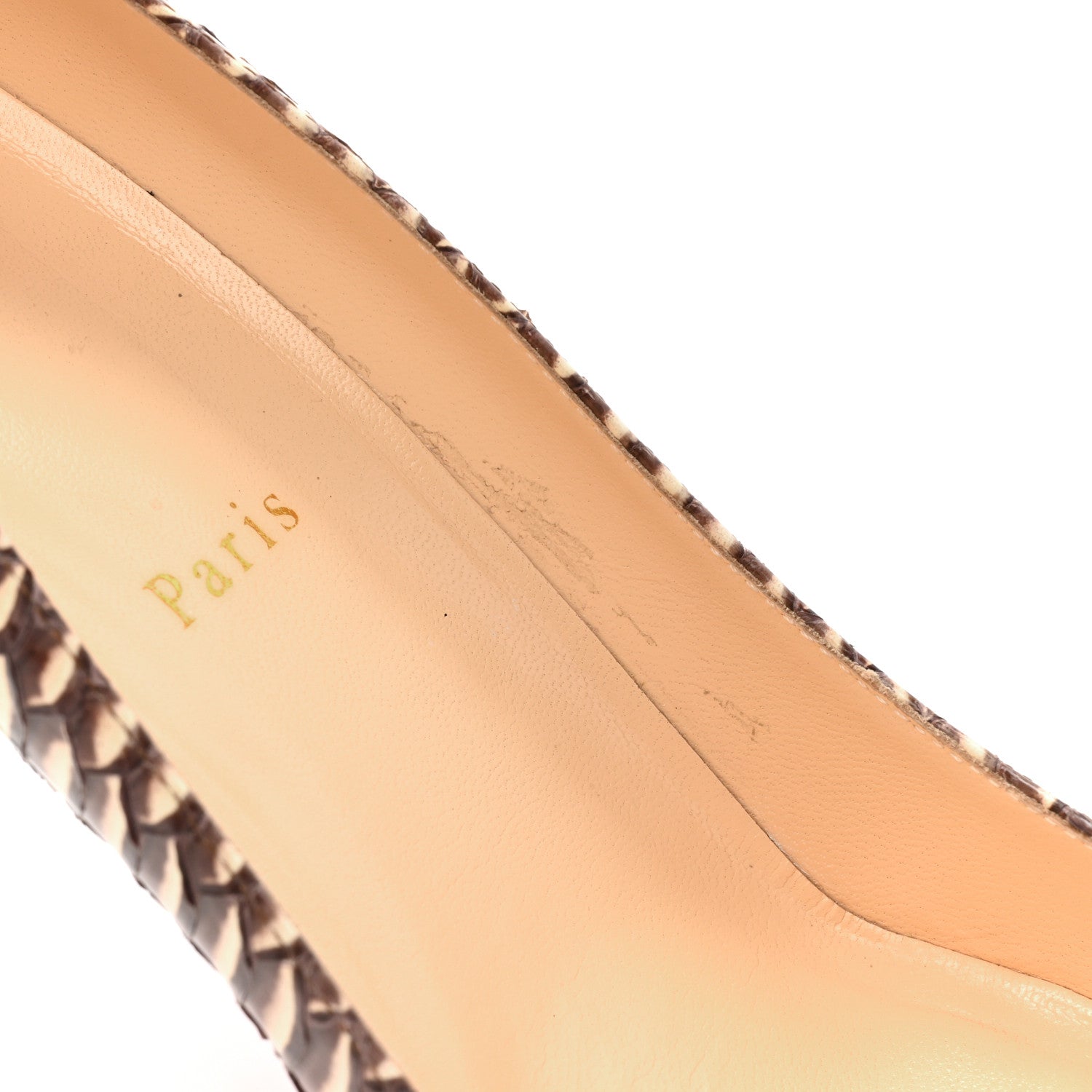 Christian Louboutin Watersnake Decollete 554 85 Pumps 39 Brown 8 of 10