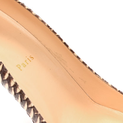 Christian Louboutin Watersnake Decollete 554 85 Pumps 39 Brown 8 of 10
