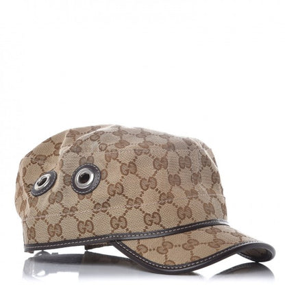 Gucci Monogram Military Hat L Brown 1 of 9