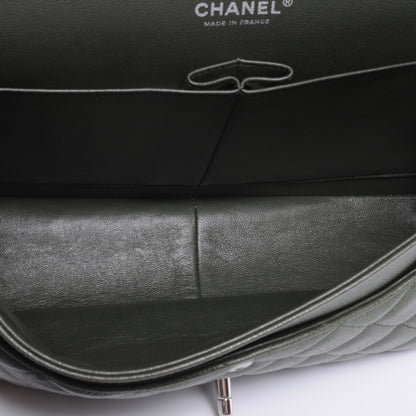 Chanel Caviar Jumbo Double Flap Dark Green 7 of 8
