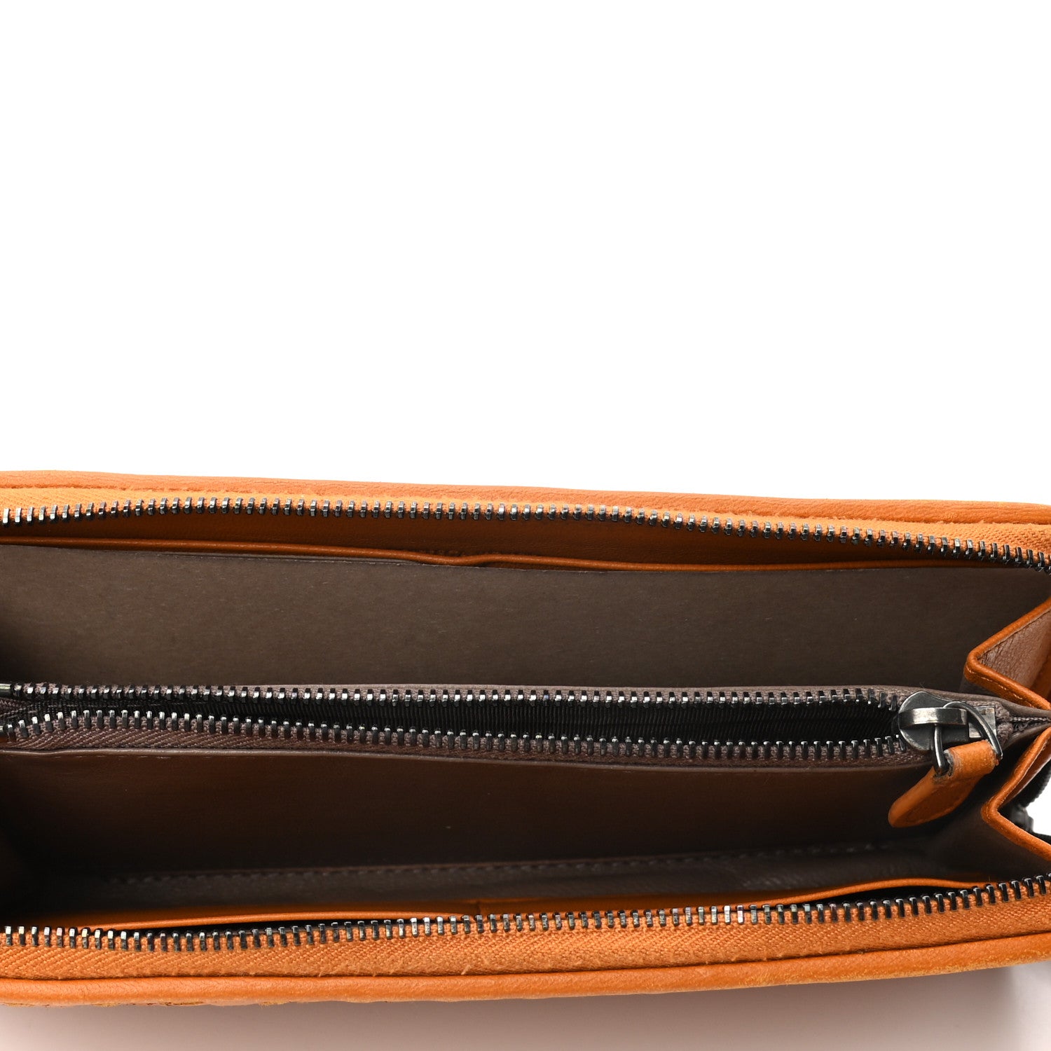 Bottega Veneta Nappa Intrecciato Half Zip Around Wallet Topaz 5 of 7
