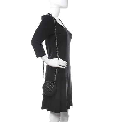 Chanel Caviar Quilted Round Clutch With Chain Black 2 of 11