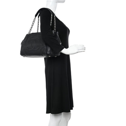 Chanel Caviar CC Tuck Medium Tote Black 2 of 14