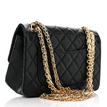 Chanel Aged Calfskin Quilted 2.55 Reissue Mini Flap Black 3 of 11