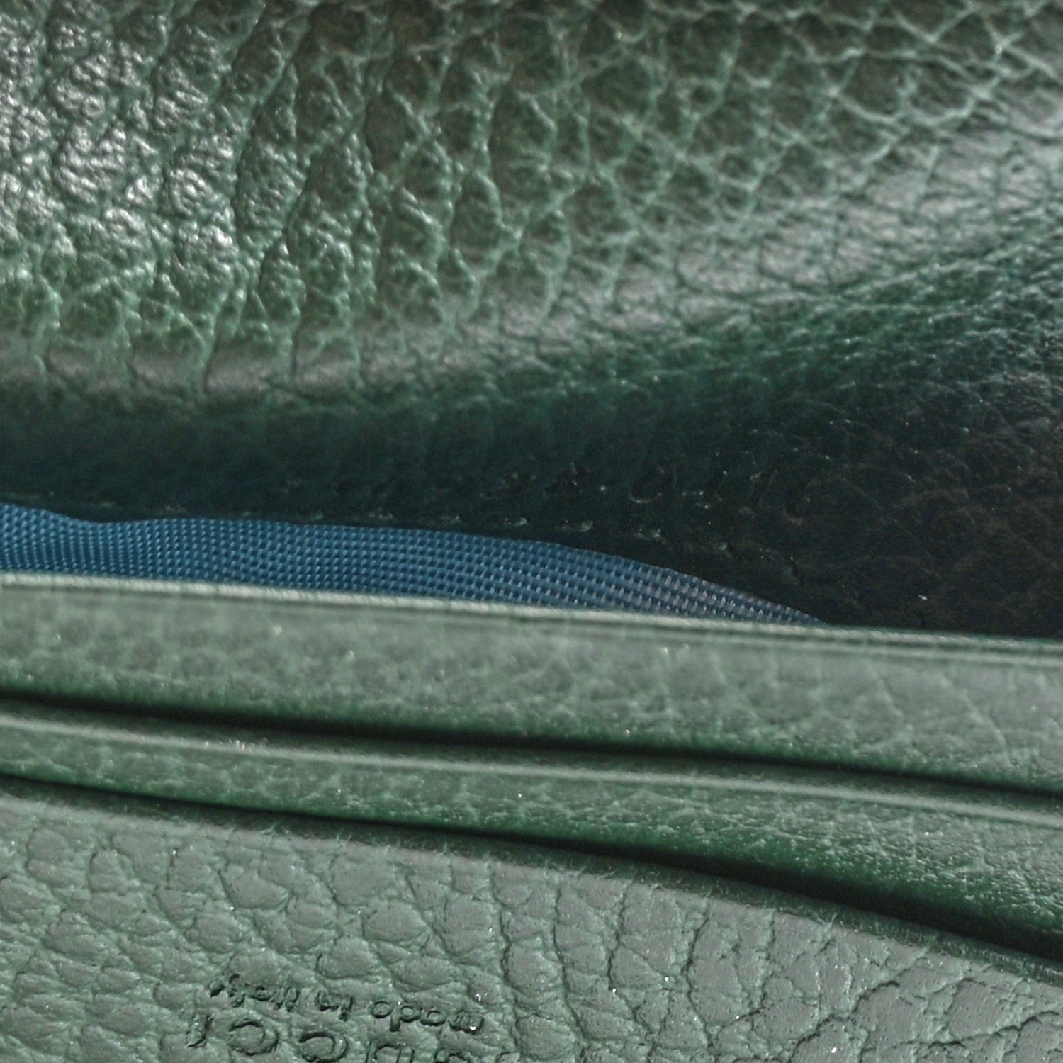 Gucci Calfskin Garden Bat Card Case Dark Green 7 of 7