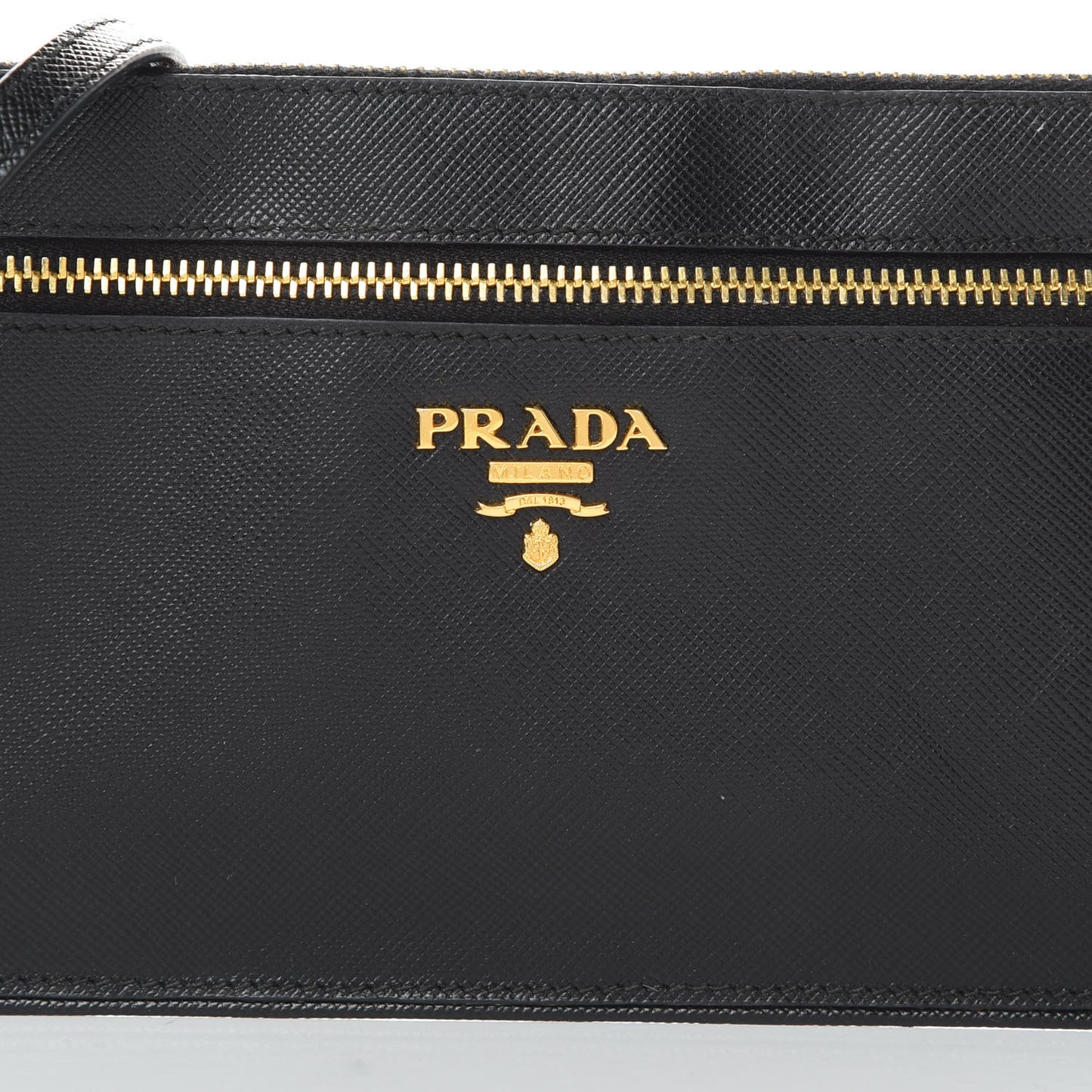 Saffiano Crossbody Wallet Black
