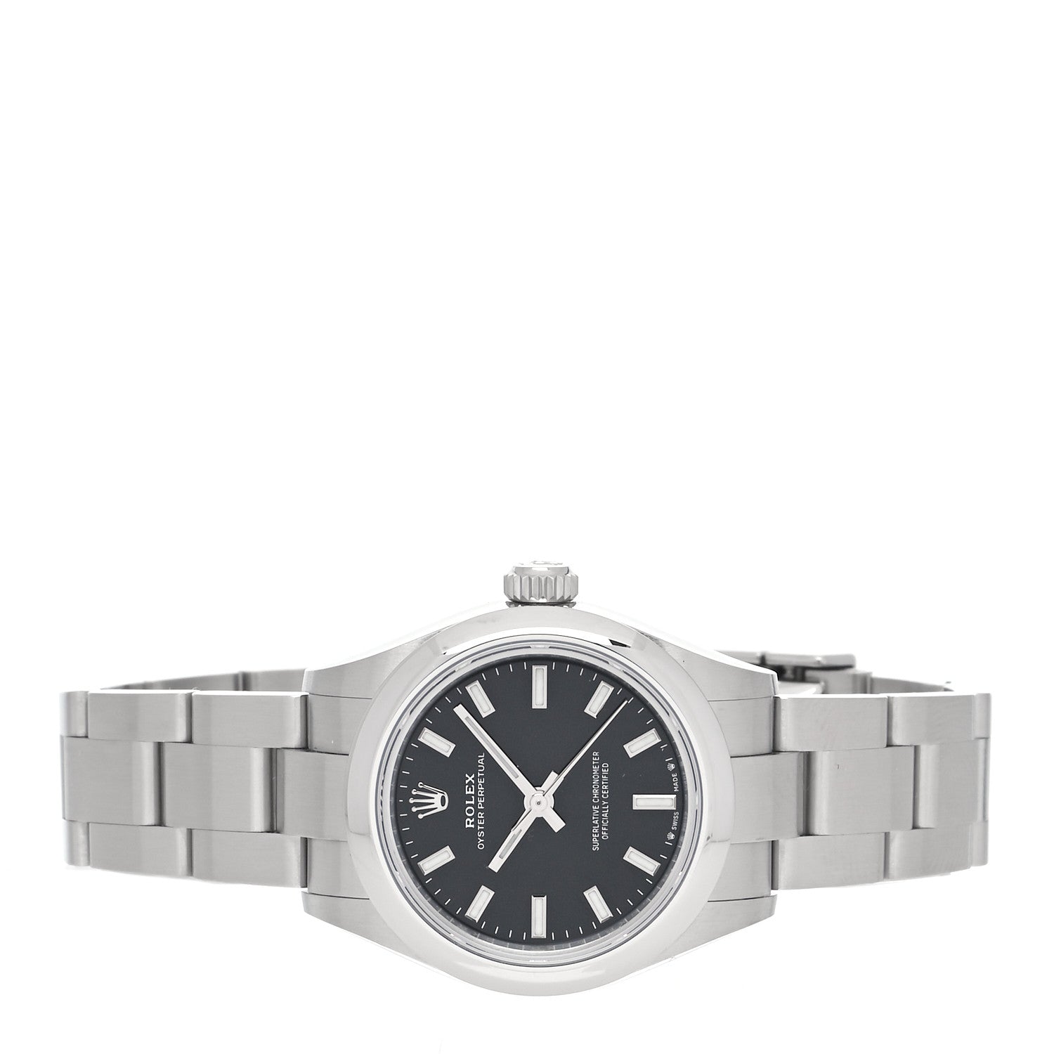 Rolex Stainless Steel 28mm Oyster Perpetual Datejust Watch Black 276200 2 of 4