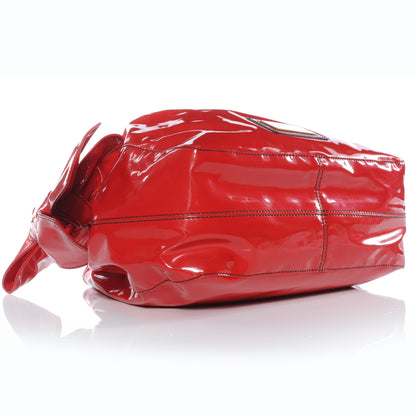 Valentino Garavani Patent Lacca Medium Nuage Hobo Rosso Valentino 4 of 8