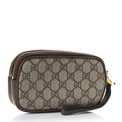 Gucci GG Supreme Monogram Web Ophidia Wristlet Beige New Acero 3 of 9