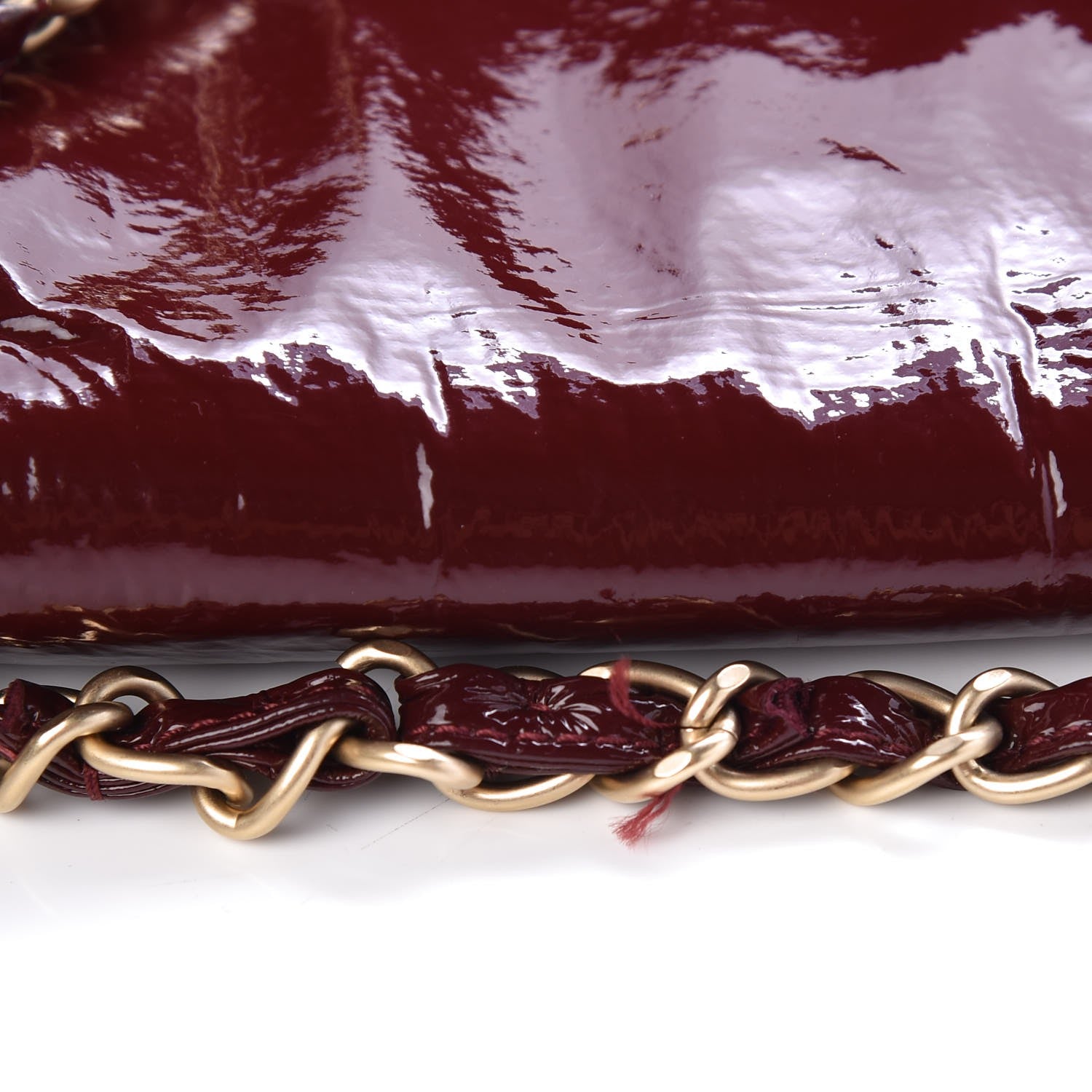 Chanel Vinyl Medium Rock and Chain Flap Bordeaux 9 of 9