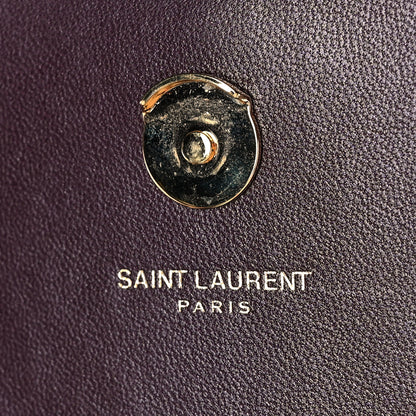 Saint Laurent Velvet Small Classic Monogram Kate Tassel Satchel Burgundy 12 of 16